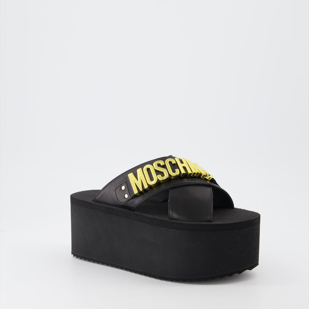 Compensées et plateformes MA28118I1G MF0 000 nero Moschino Noir Femme