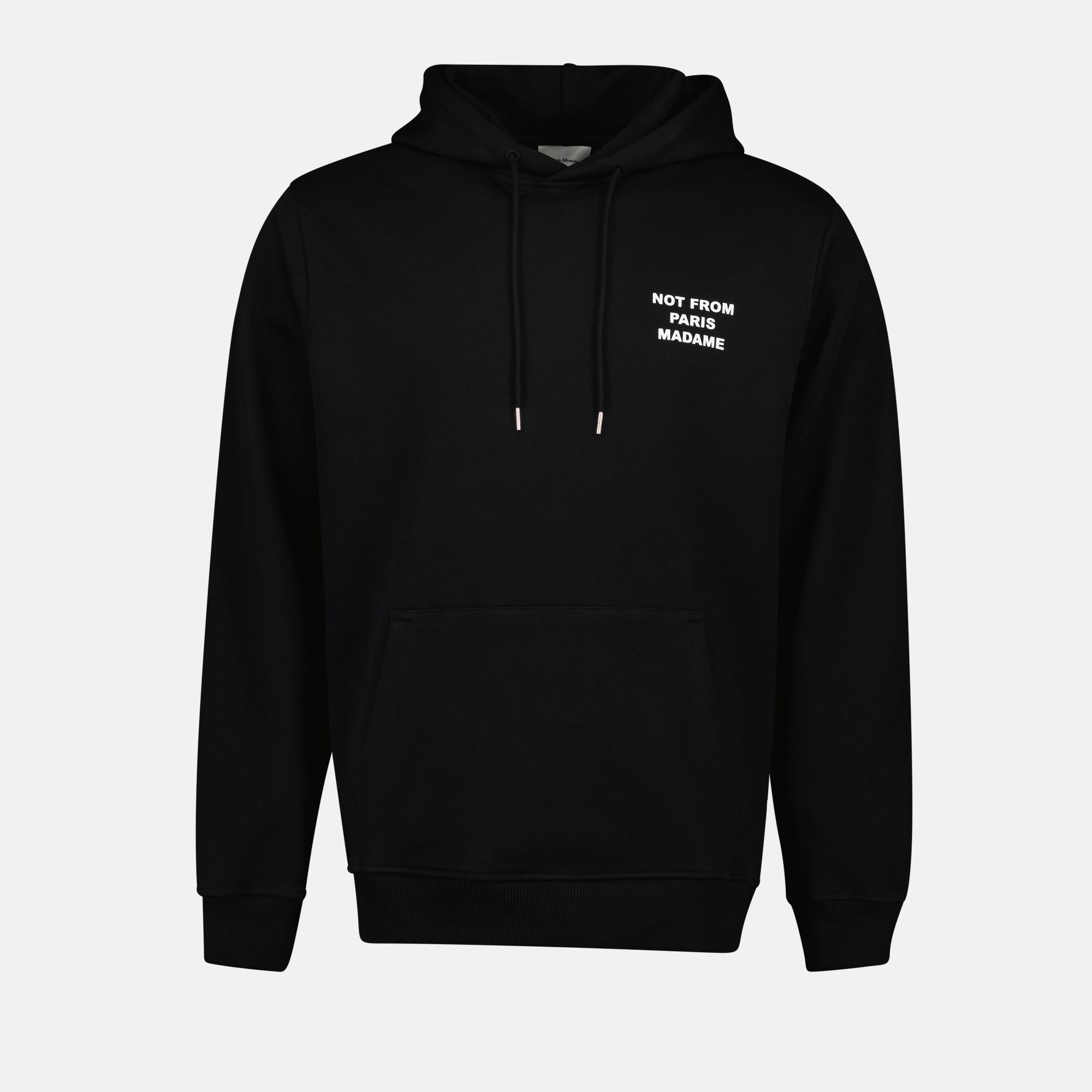 Sweatshirts Schwarzes Slogan Kapuzen-Sweatshirt Drole De Monsieur Schwarz Homme