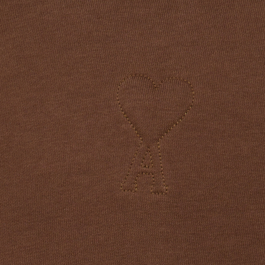 T-shirts Braunes Baumwoll-T-Shirt Ami PARIS Marron Unisexe