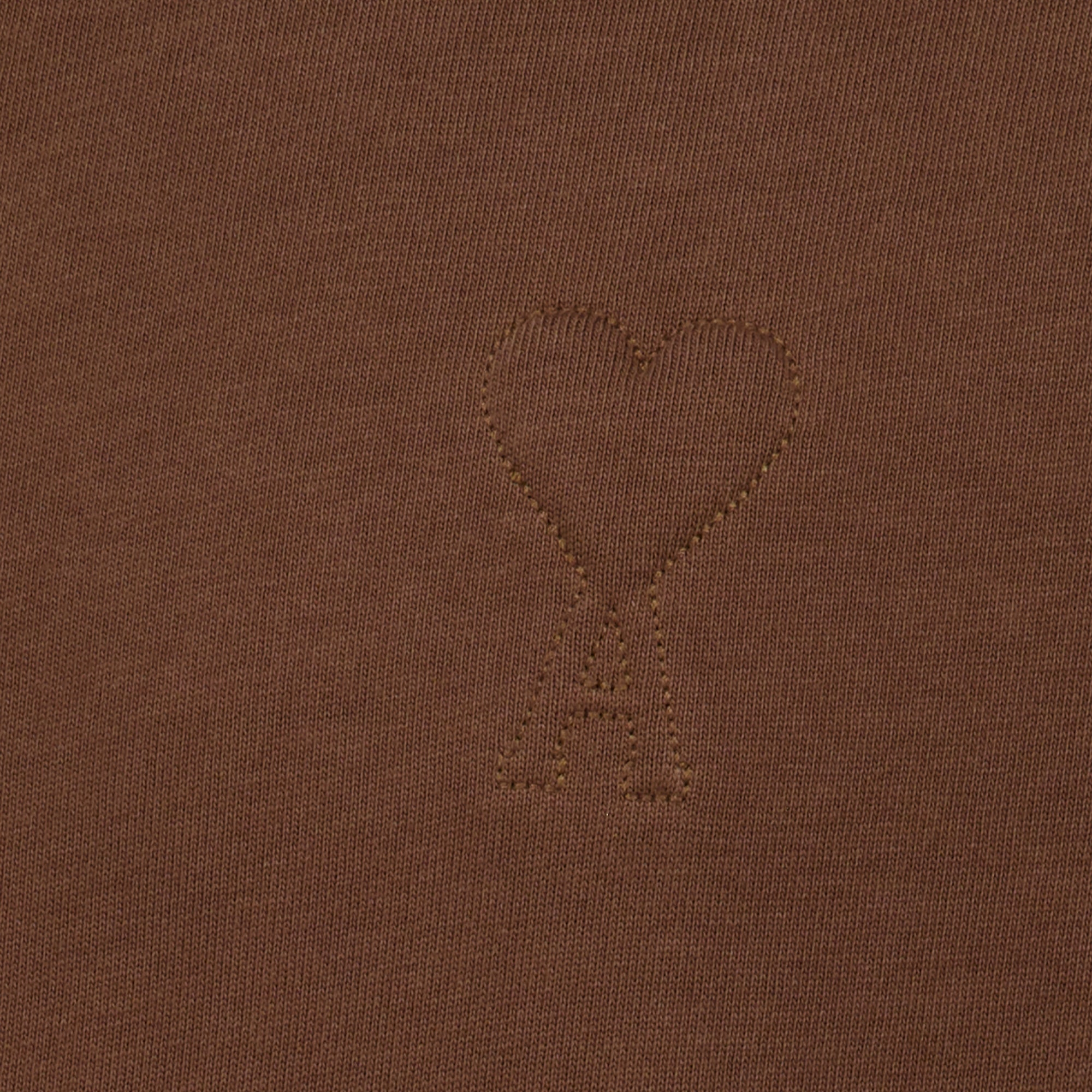 T-shirts T-shirt marron en coton Ami PARIS Marron Unisexe
