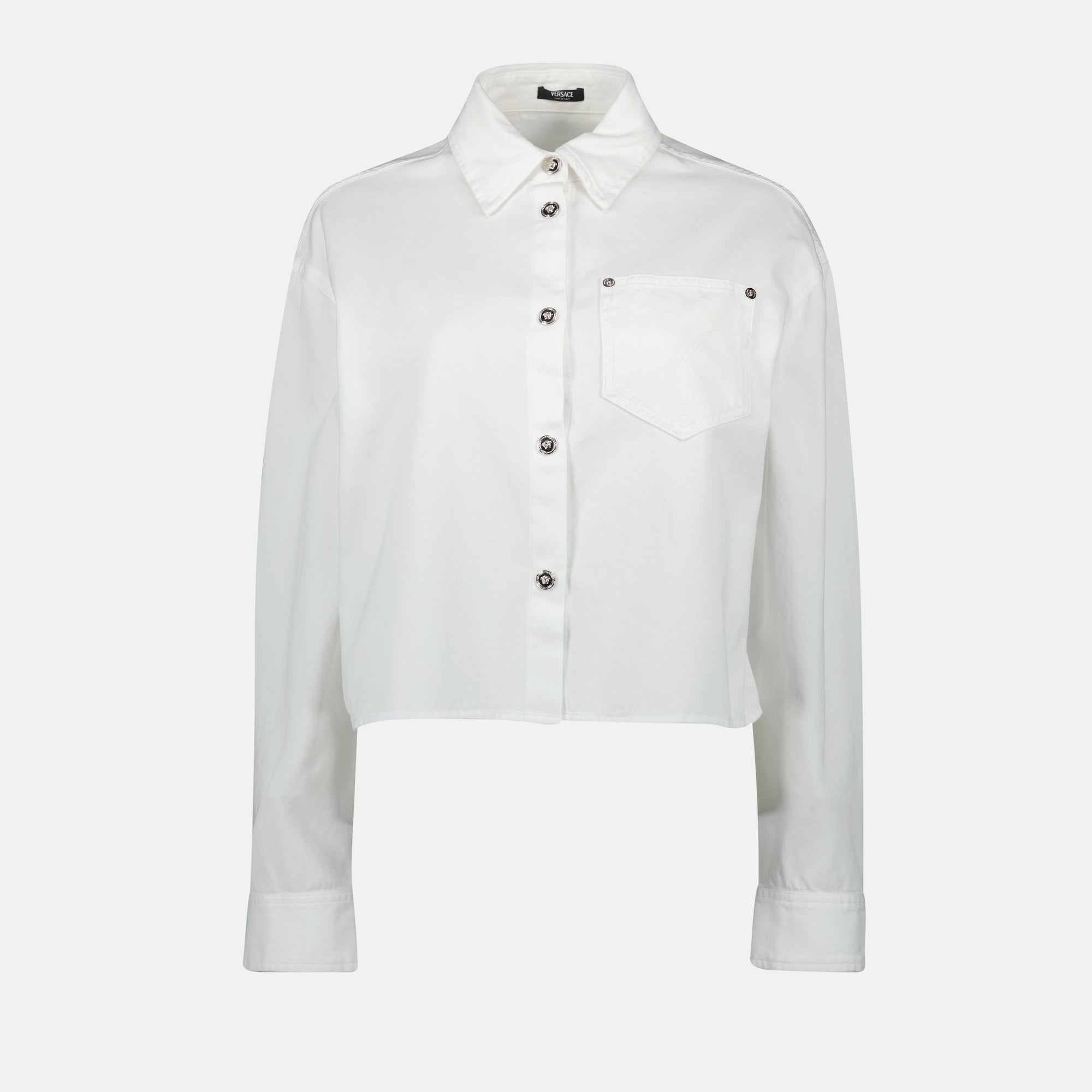 Chemises Chemise en jean blanche Versace Blanc Femme