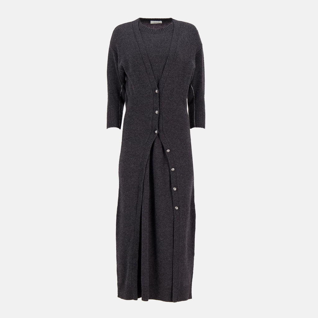 Image de l'article Robe longue en laine de la marque Rabanne pour Femme - Saison Automne-Hiver 2025 - Vue de Face