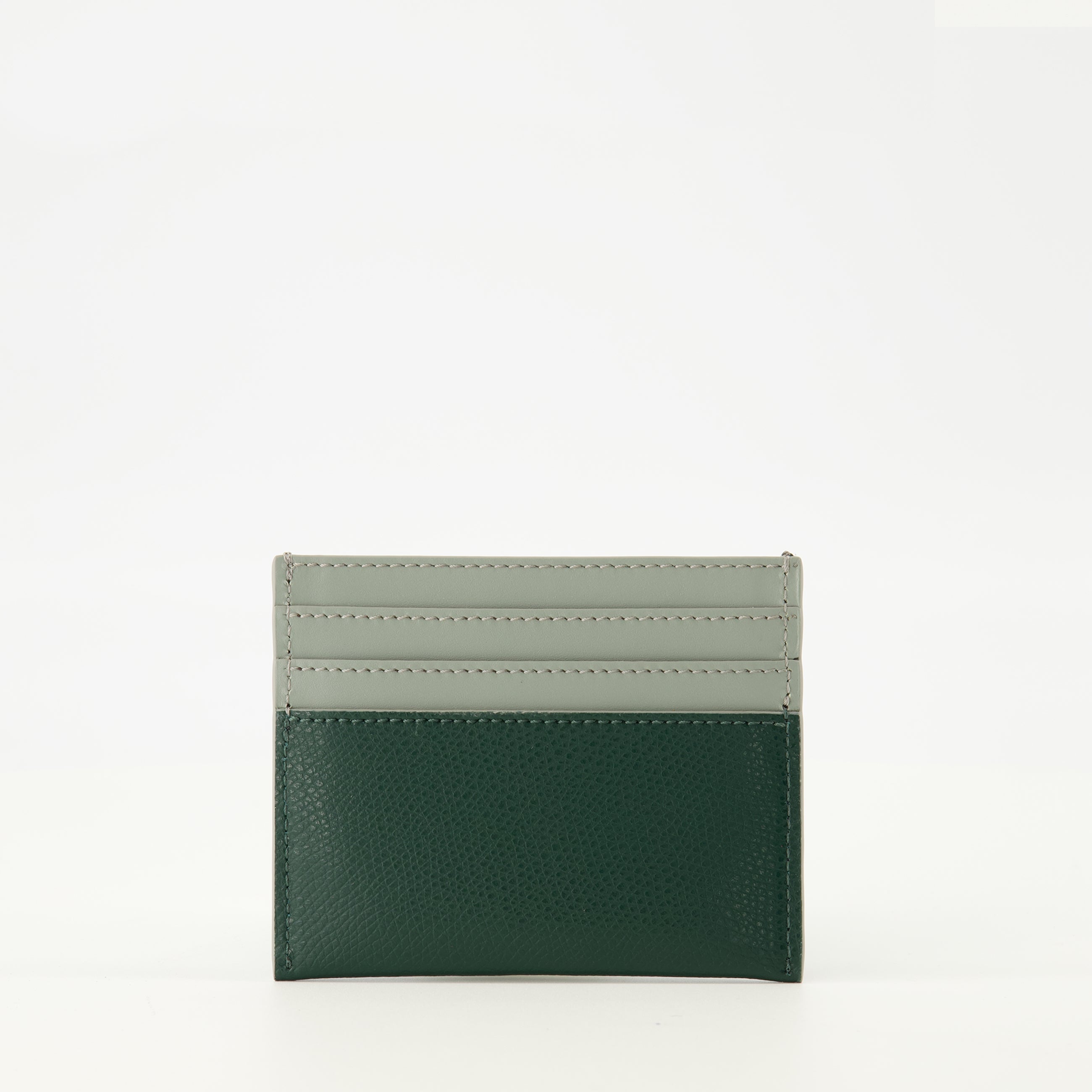 Image of the Ff Diamonds green cardholder from the Fendi brand for Women - Fall-Winter 2025 - Back View