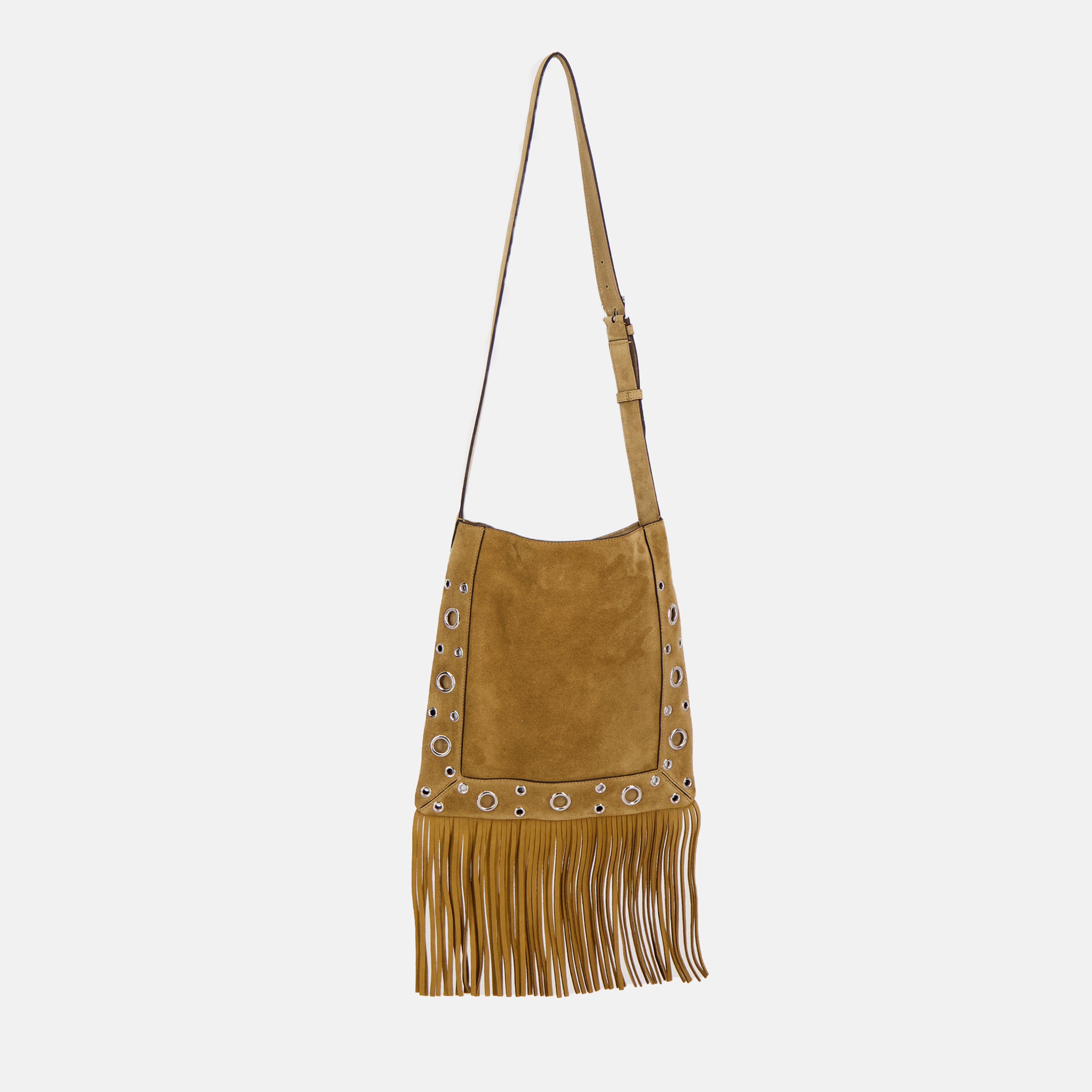 Sacs bandoulière Nellcôte Fransen Tasche Valentino Garavani Beige Femme