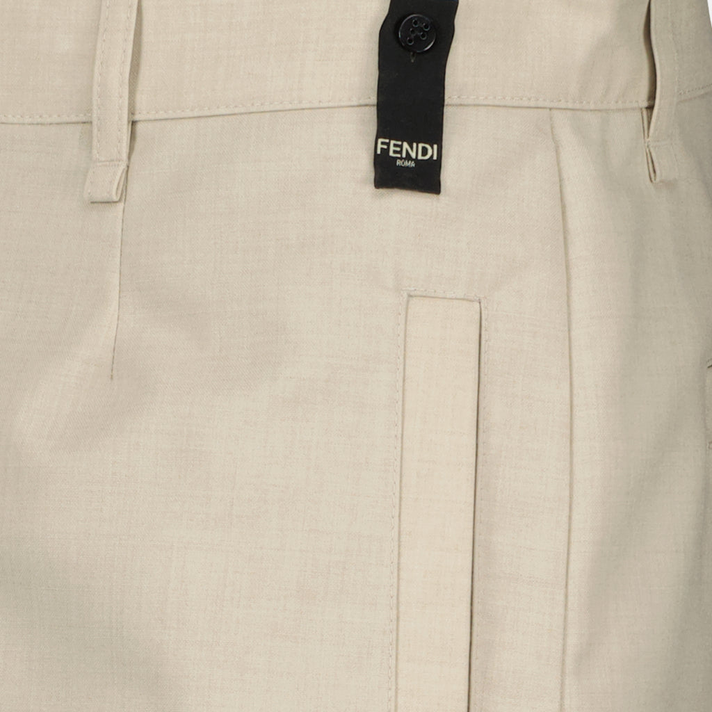 Shorts Short en laine Fendi Beige Homme