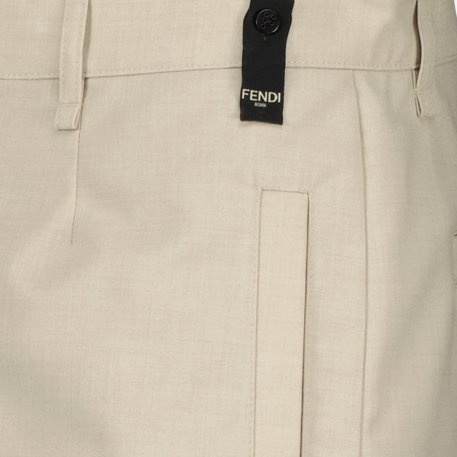 Shorts Short en laine Fendi Beige Homme