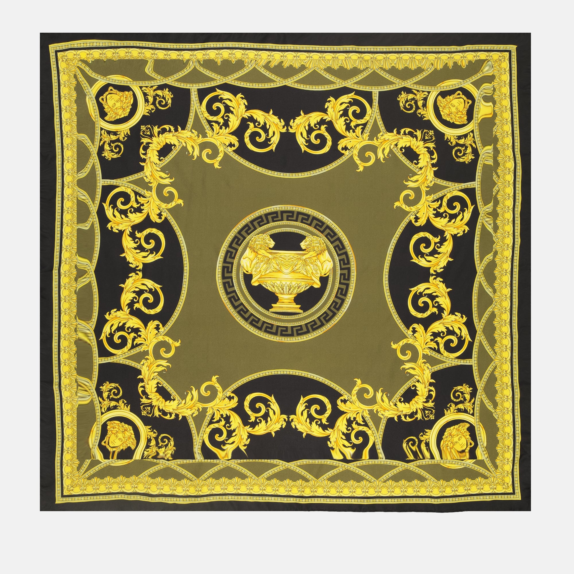 Écharpes, foulards et gants Foulard La Coupe des Dieux Versace Noir Femme