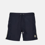 Image de l'article Short de bain à liseré de la marque Moncler pour Homme - Saison Printemps-Été 2025 - Vue de Face