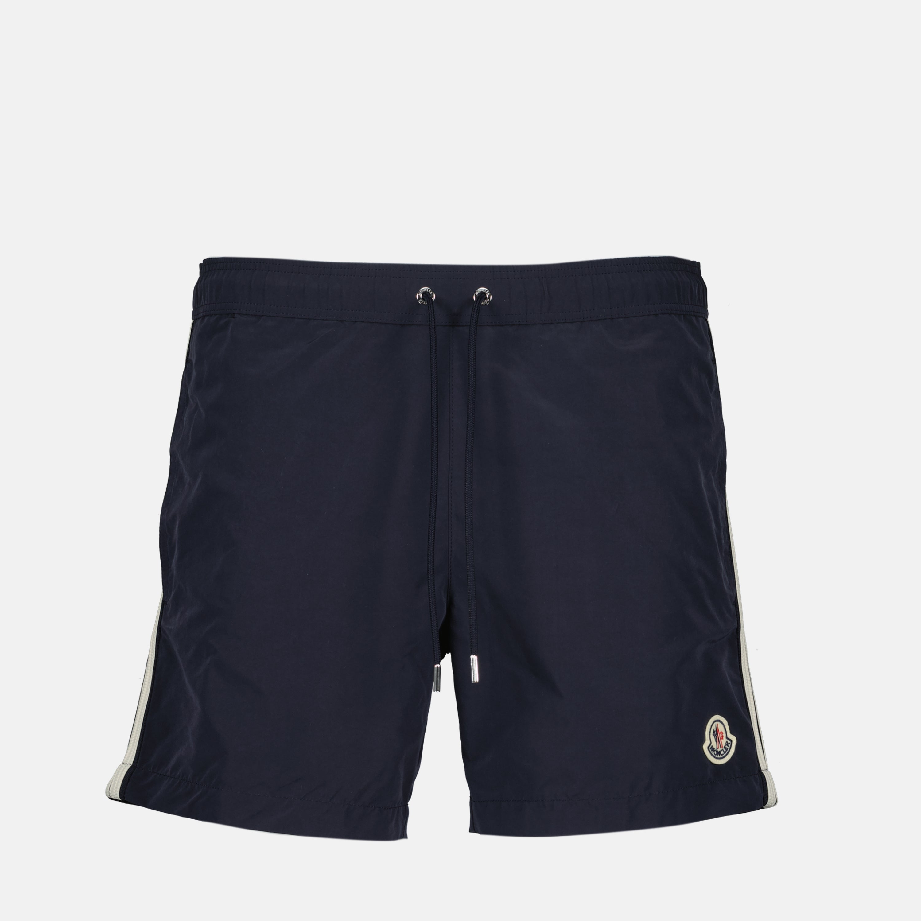 Image de l'article Short de bain à liseré de la marque Moncler pour Homme - Saison Printemps-Été 2025 - Vue de Face