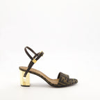 Chaussures ouvertes Sandales à talons Delfina Fendi Marron Femme