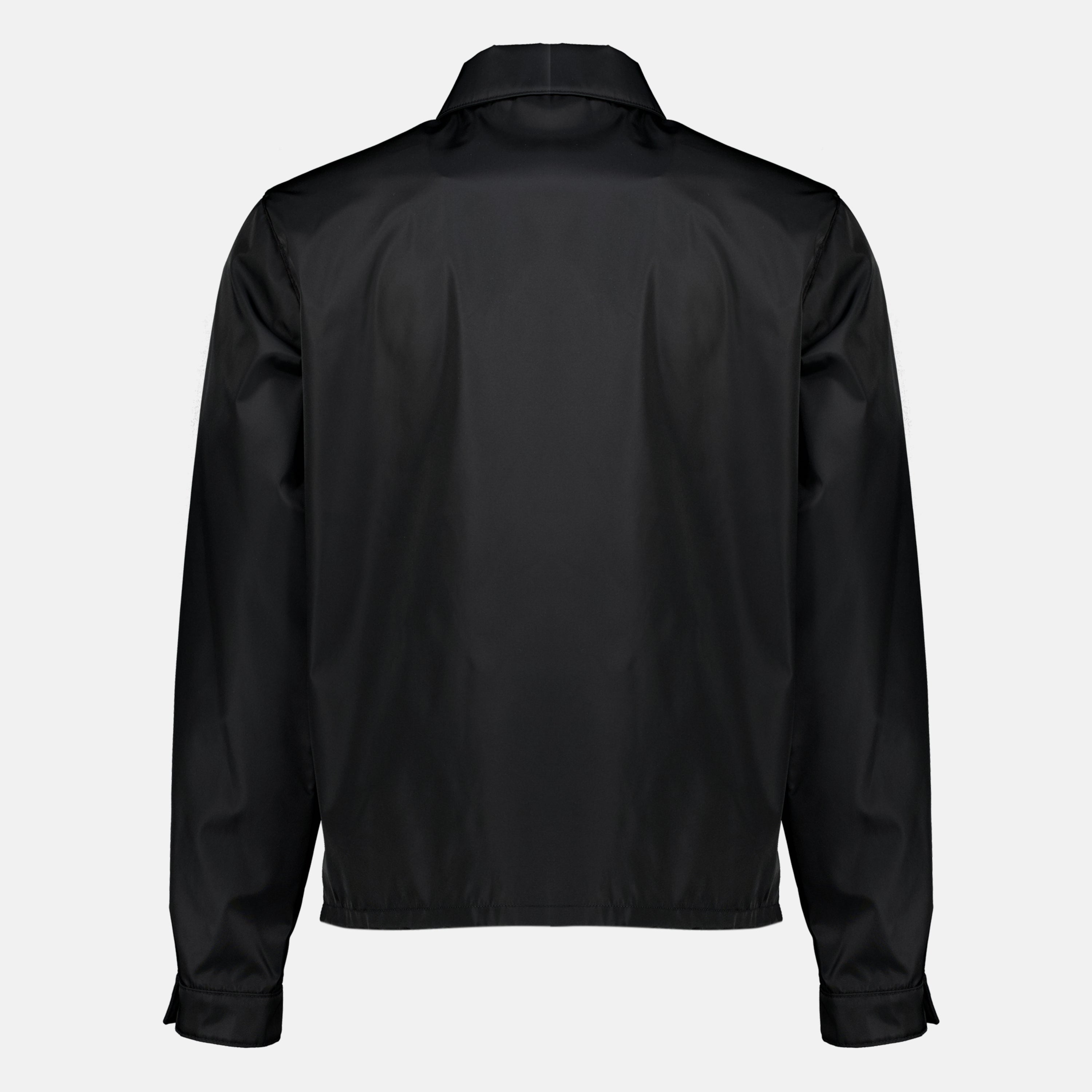 Vestes Schwarze Re-Nylon Jacke Prada Noir Homme
