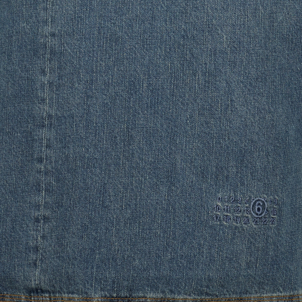 Image of the Mm6 brand women's denim dress - Fall-Winter 2025 - Detailed View_1