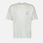 T-shirt T-shirt Slogan Cursive Drole De Monsieur Bianco Homme