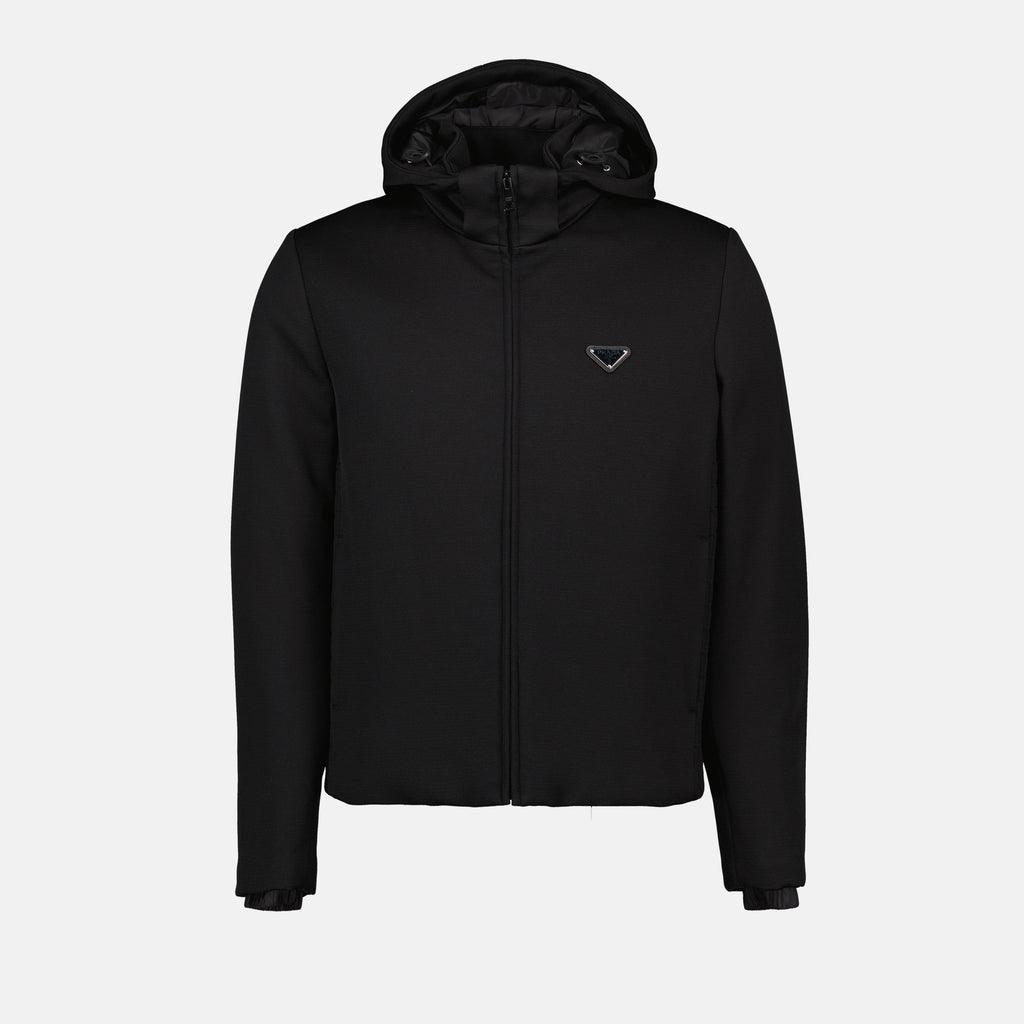 Jacken Dickes Nylonjacke Prada Schwarz Homme