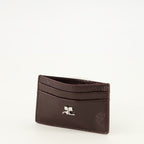 Petite maroquinerie 보르도 페이턴트 가죽 AC 카드 홀더 Courrèges Bordeaux Femme