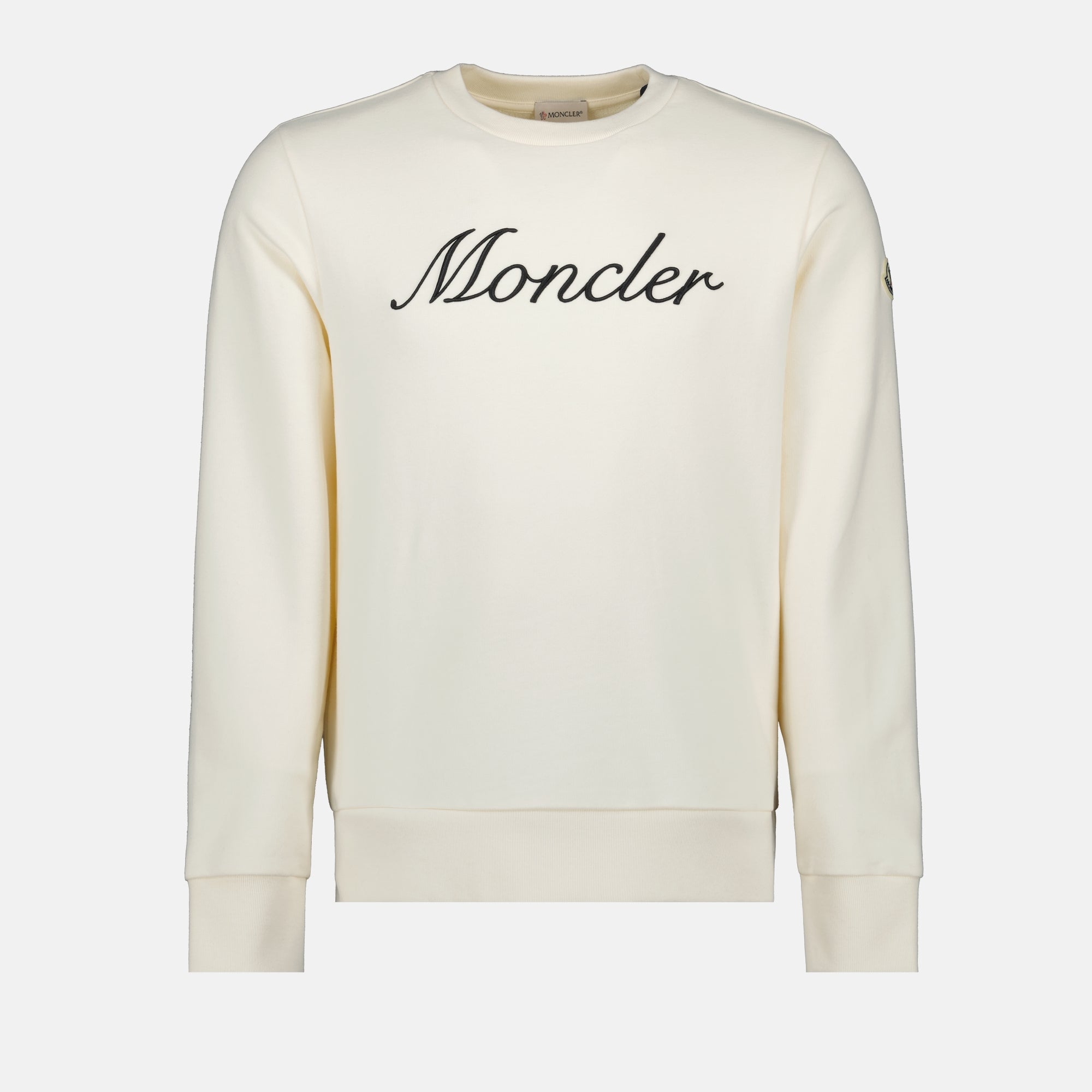 Moletons Sweat à logo brodé Moncler Branco Homme
