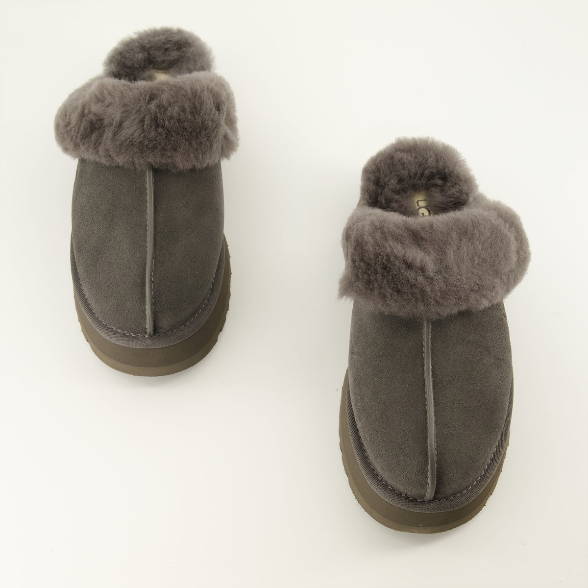 Chaussures ouvertes Mules Disquette grise Ugg Gris Femme