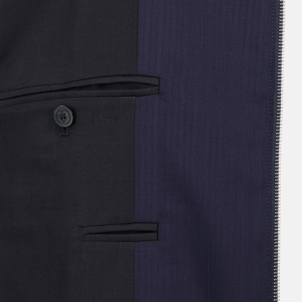 Vestes 네이비 블루 울 집업 재킷 Dior Bleu foncé Homme