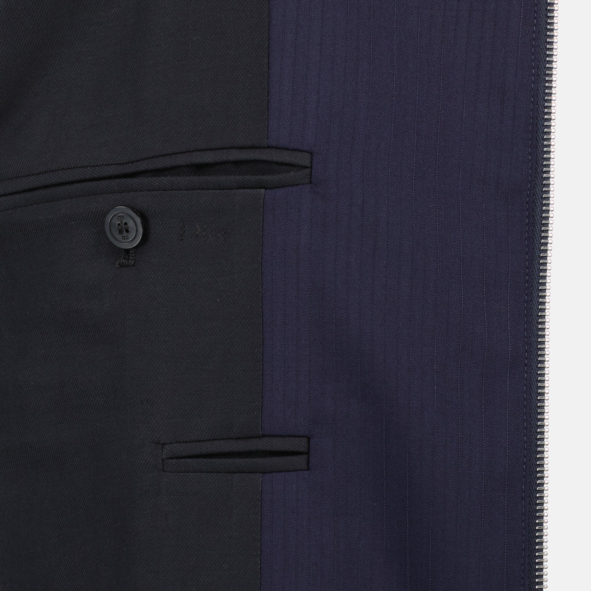 Vestes 네이비 블루 울 집업 재킷 Dior Bleu foncé Homme