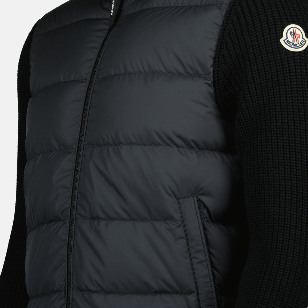 Jaquetas Veste bi-matière Moncler Preto Homme