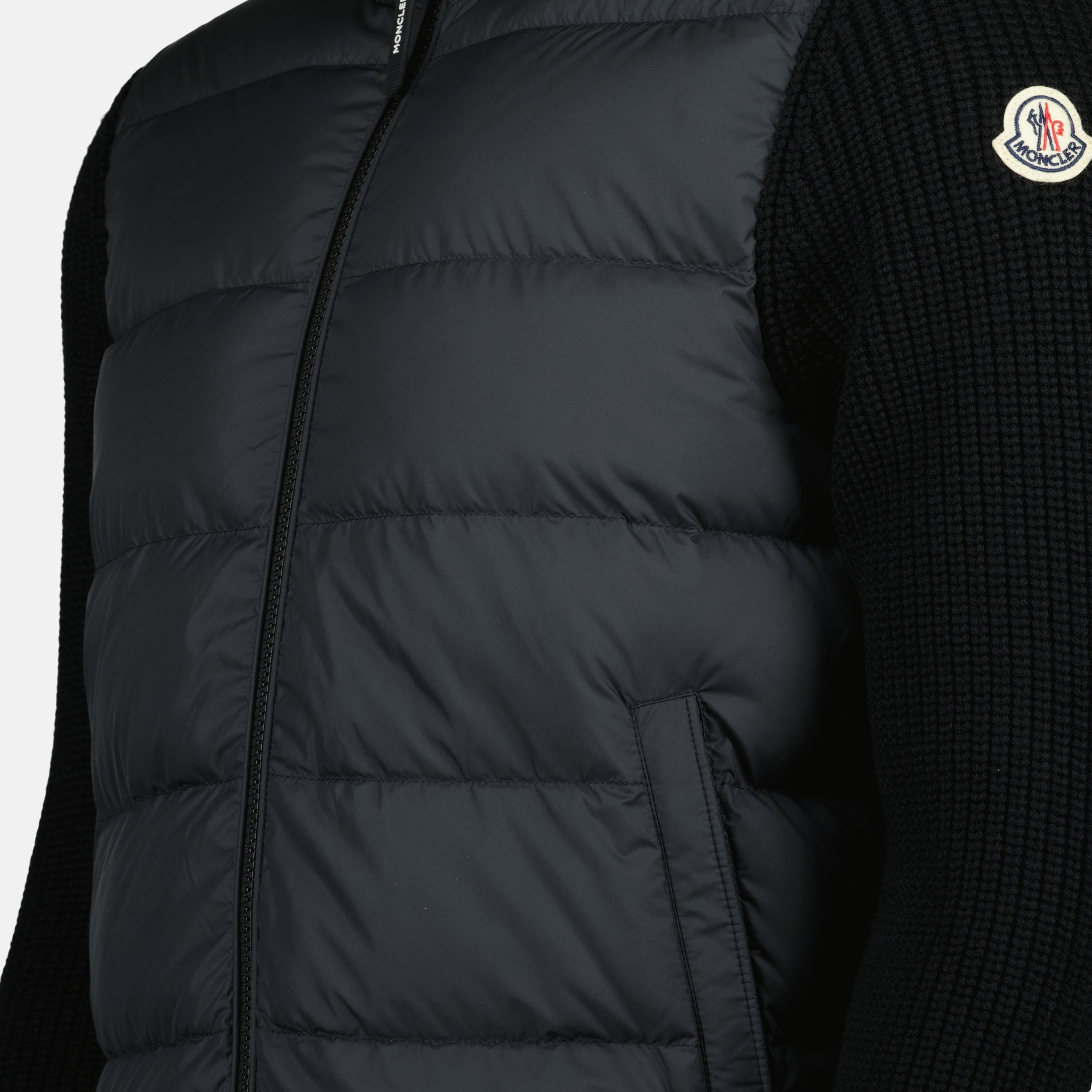 Jaquetas Veste bi-matière Moncler Preto Homme