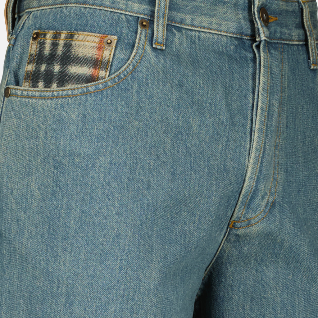 Imagen de la Chaqueta de Jeans de Cuadros de Burberry para Hombre - Temporada Primavera-Verano 2026 - Vista Detallada 2