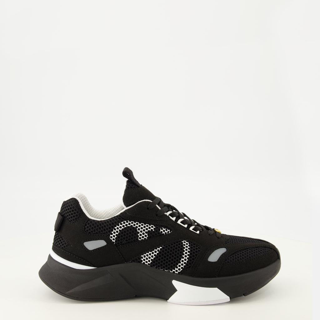 Baskets 데미비 블랙 패브릭 스니커즈 Valentino Garavani Noir Homme
