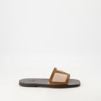 Chaussures ouvertes Sandales en cuir Viva Superstar Valentino Garavani Marron Homme