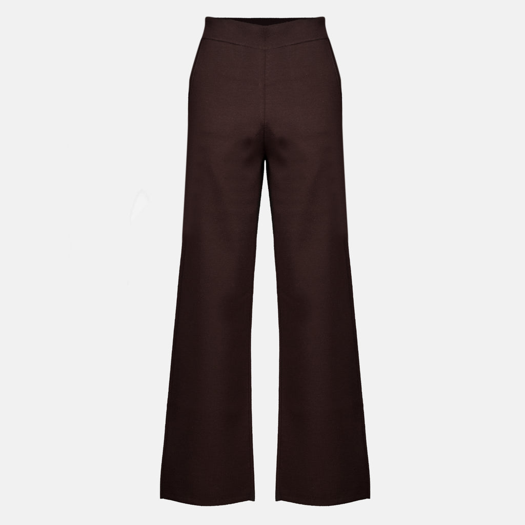 Pantalons Pantalones de Lana Marrón Max Mara Marron Femme