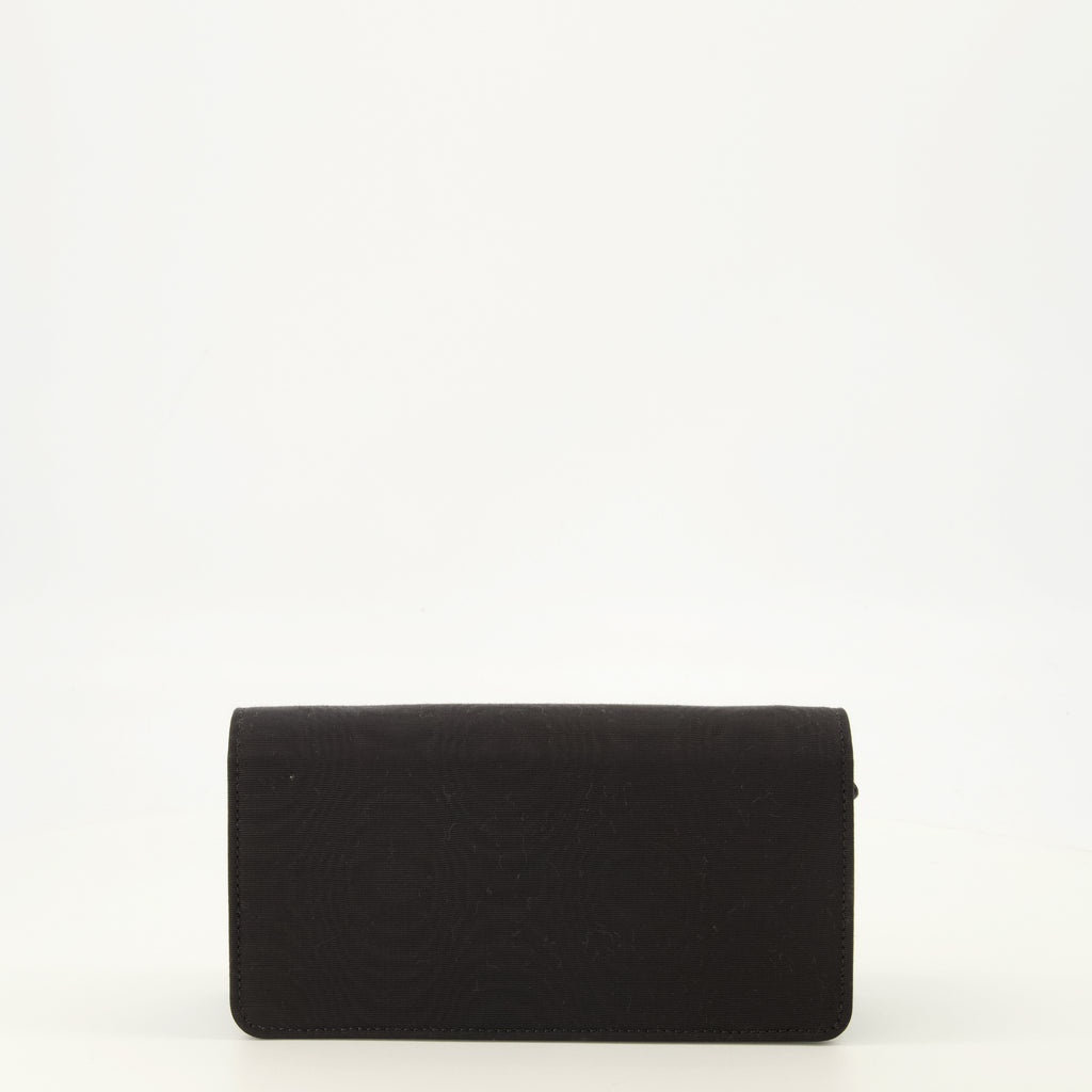 Petite maroquinerie VLogo Kettenbörse aus schwarzem Stoff Valentino Garavani Noir Femme