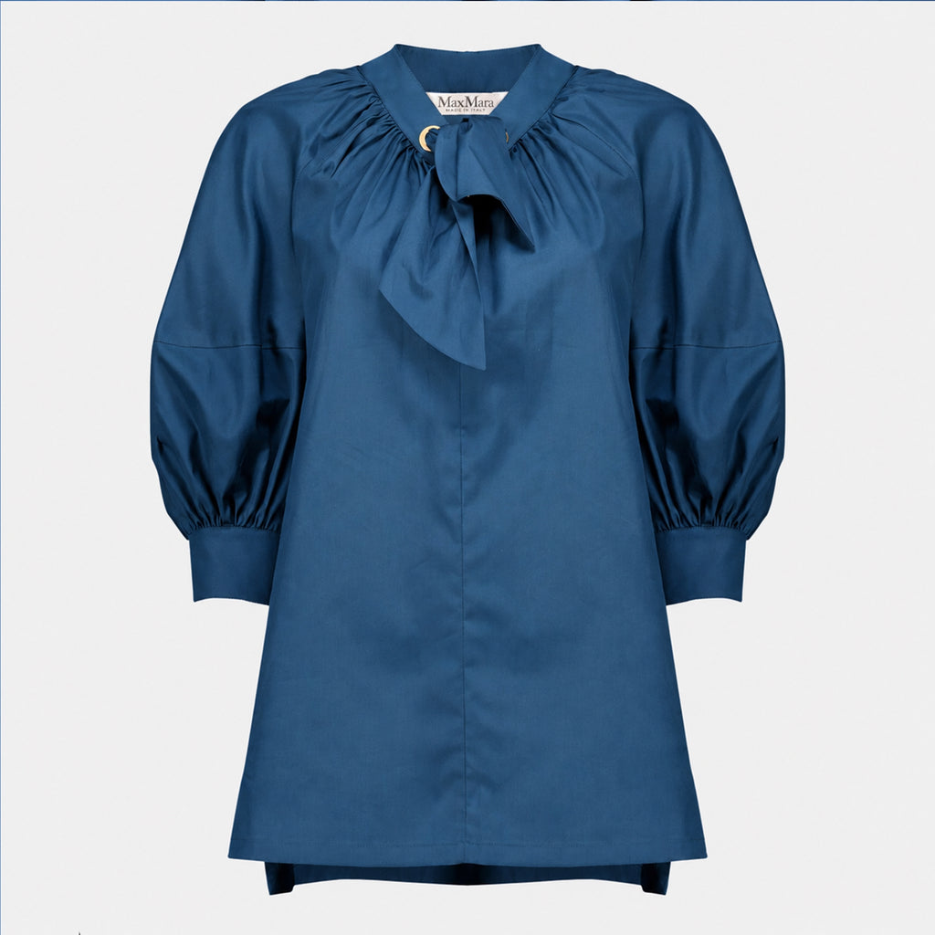Chemises 블루 팝린 셔츠 Max Mara Bleu Femme