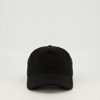 Immagine dell'articolo Cappellino con logo in denim nero del marchio Saint Laurent per Uomo - Stagione Primavera-Estate 2026 - Vista Frontale