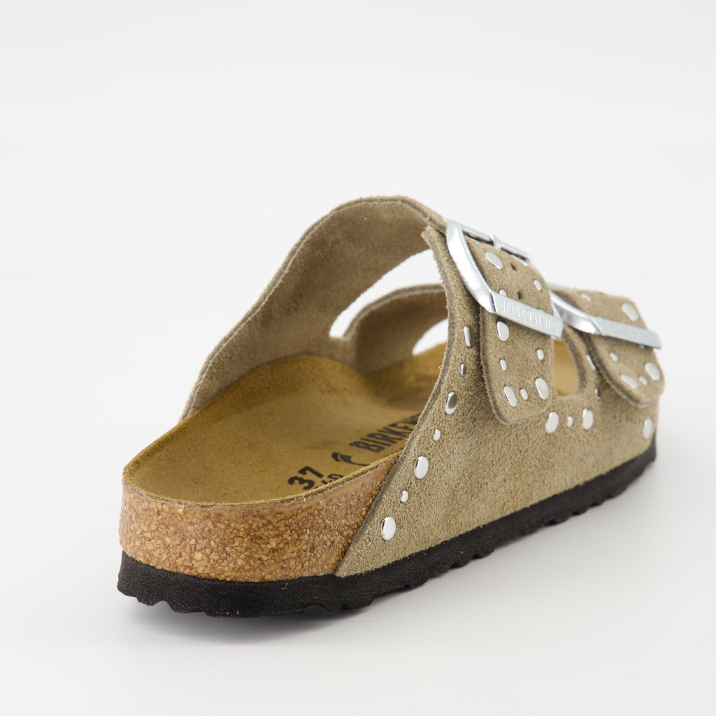 Chaussures ouvertes Sandales Arizona Rivet Birkenstock Beige Femme