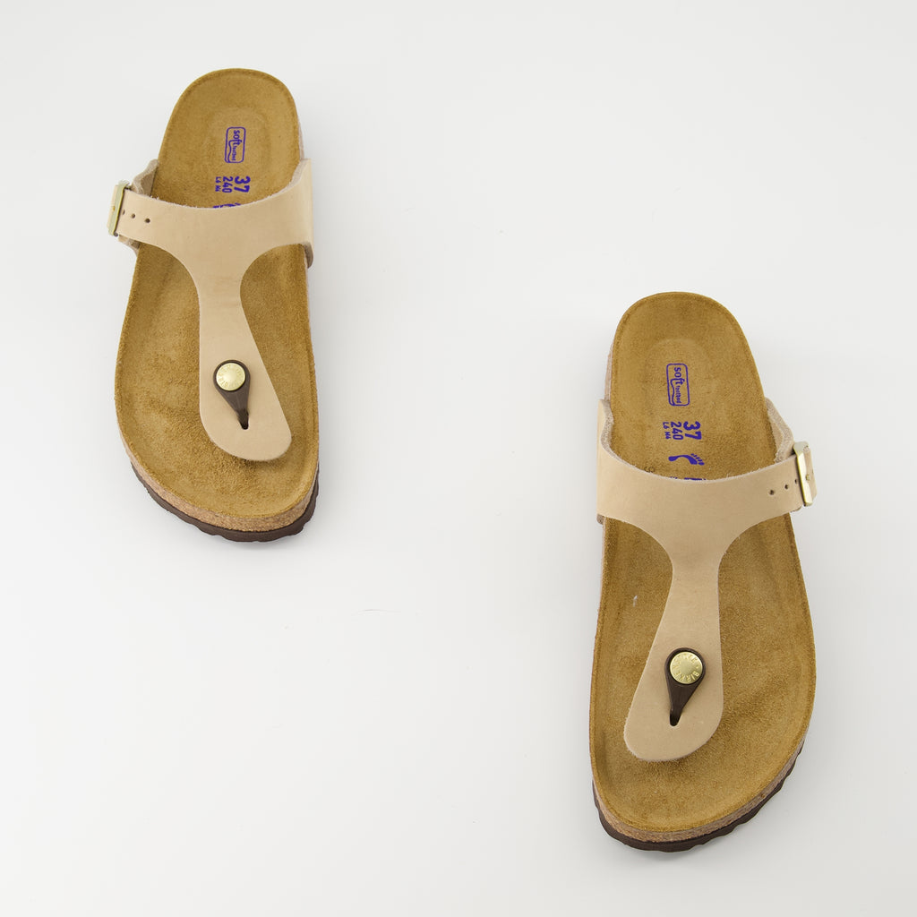 Chaussures ouvertes Tongs Gizeh Birkenstock Beige Homme