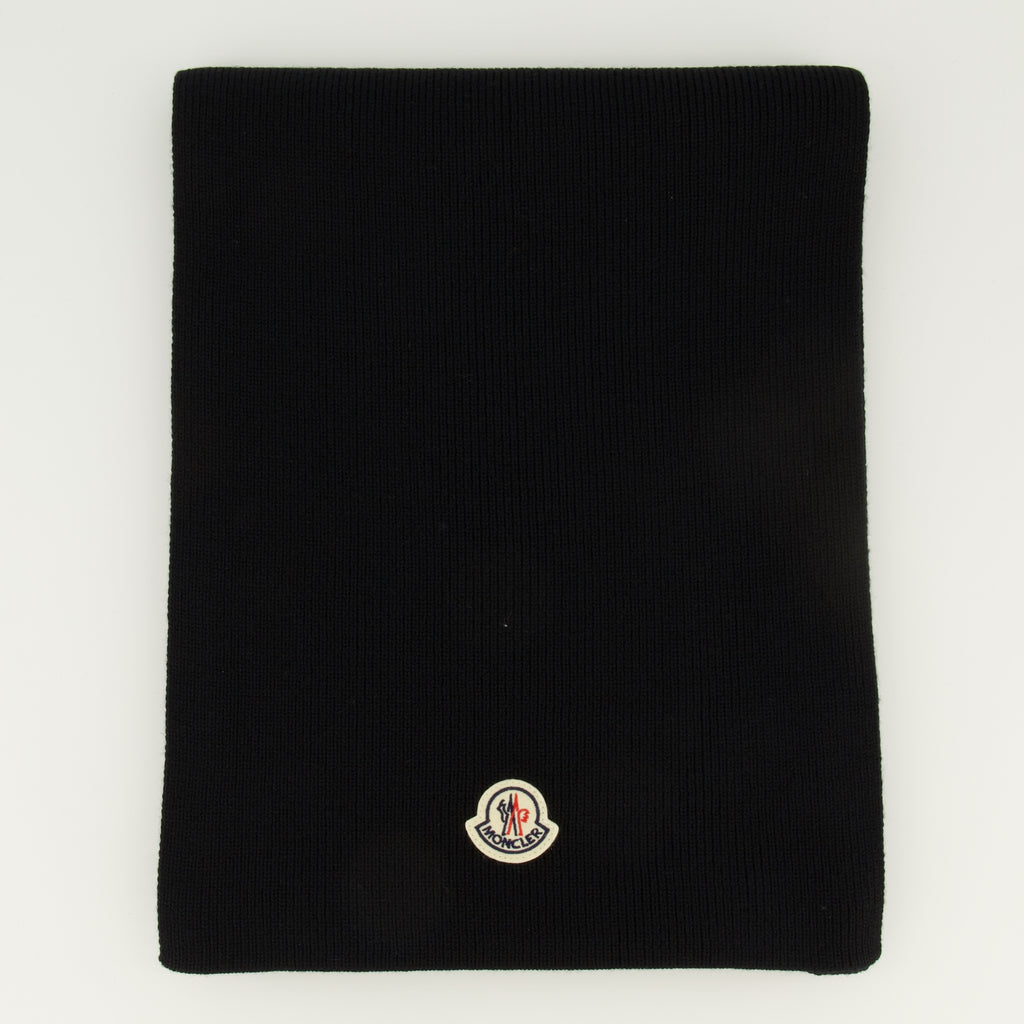 Bild des schwarzen Wollschals von Moncler für Herren - Herbst-Winter 2025 - Detaillierte Ansicht_2