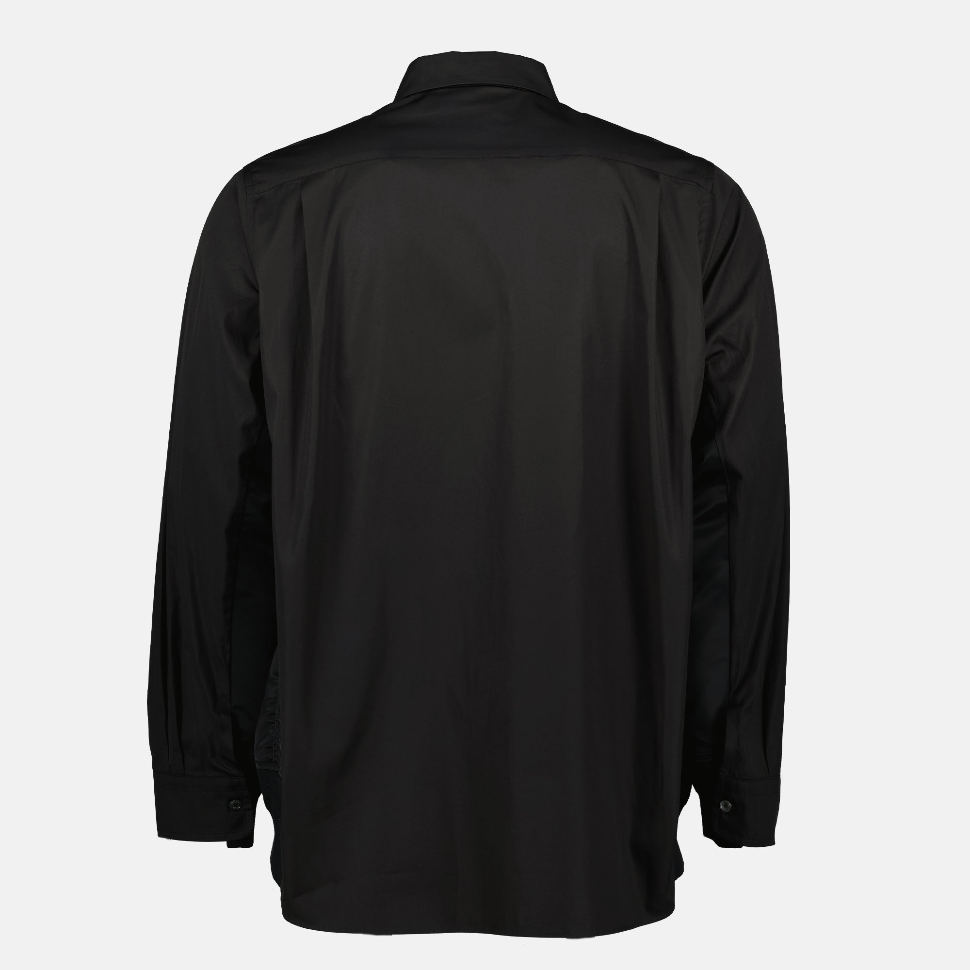 Chemises Chemise en popeline et nylon Sacai Noir Homme
