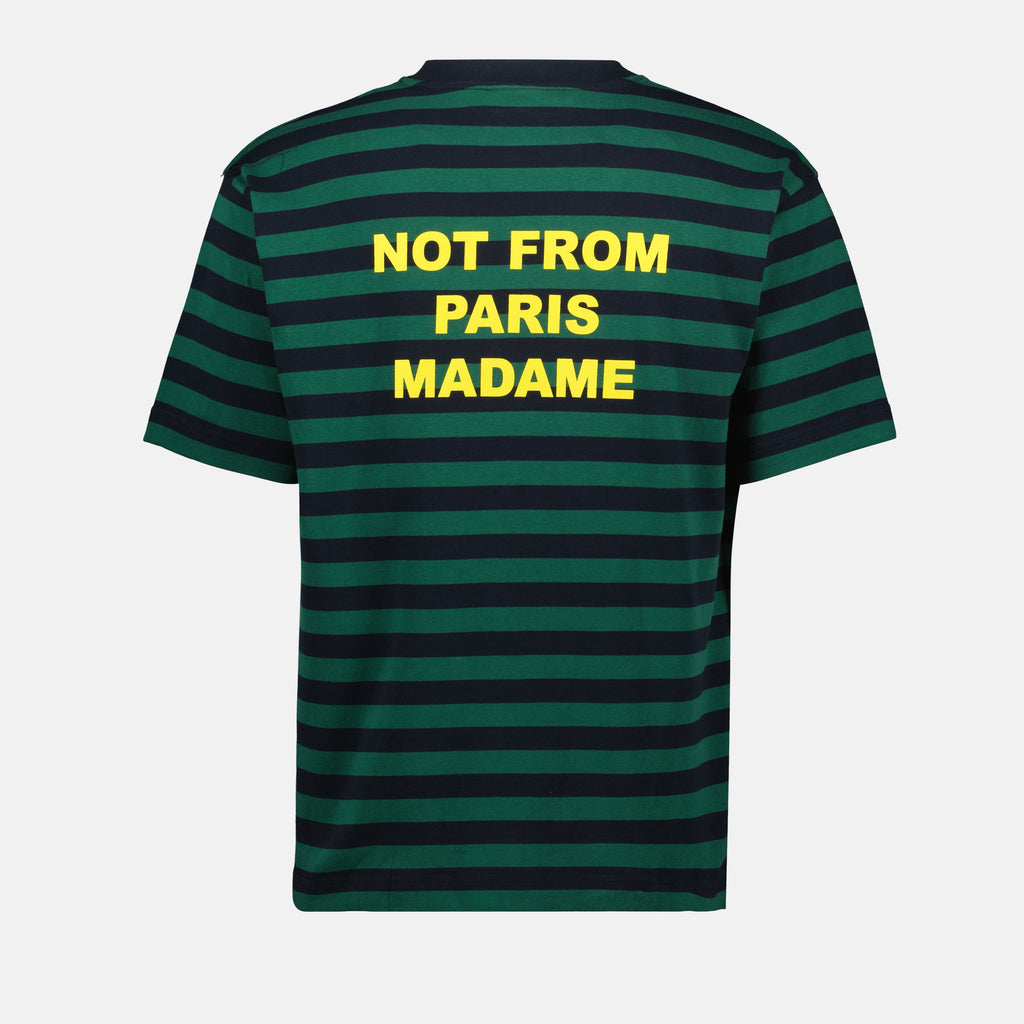T-shirt T-shirt slogan à rayures Drole De Monsieur Blu Homme