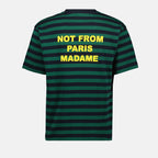 T-shirt T-shirt slogan à rayures Drole De Monsieur Blu Homme