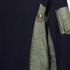 Sudaderas Suéter Bicolor Sacai Azul oscuro Hombres