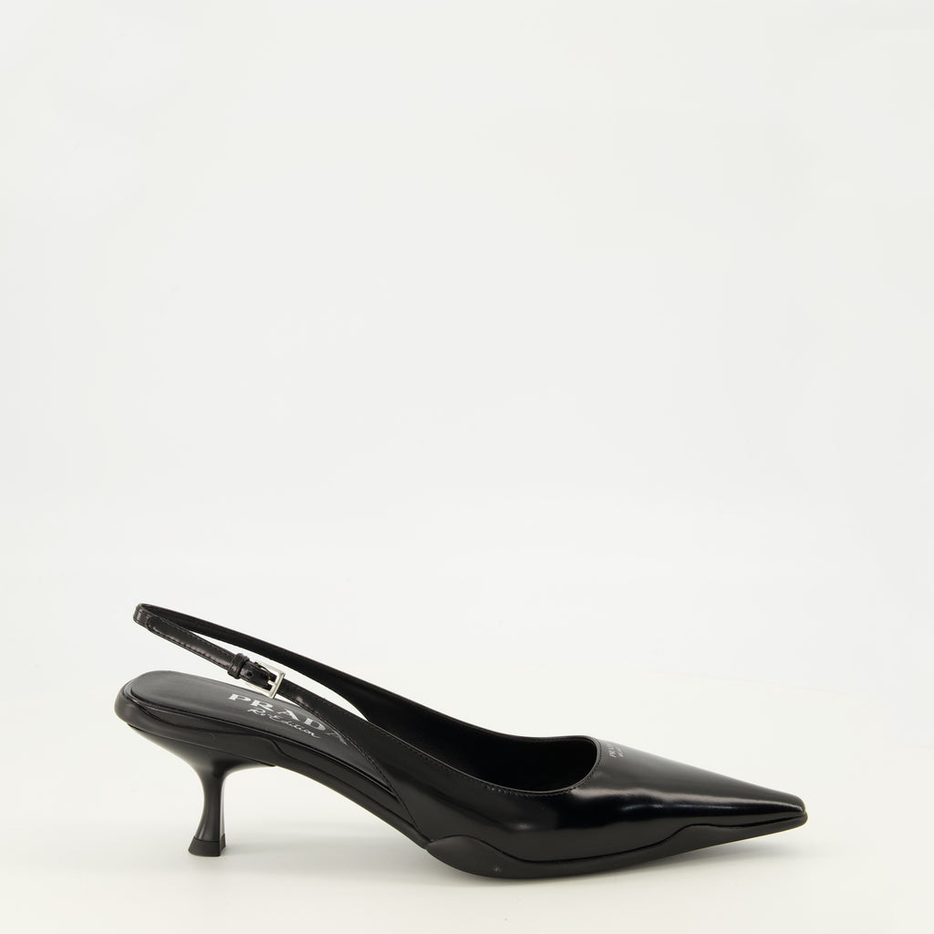 Escarpins Décolleté in Pelle Nera Prada Noir Femme