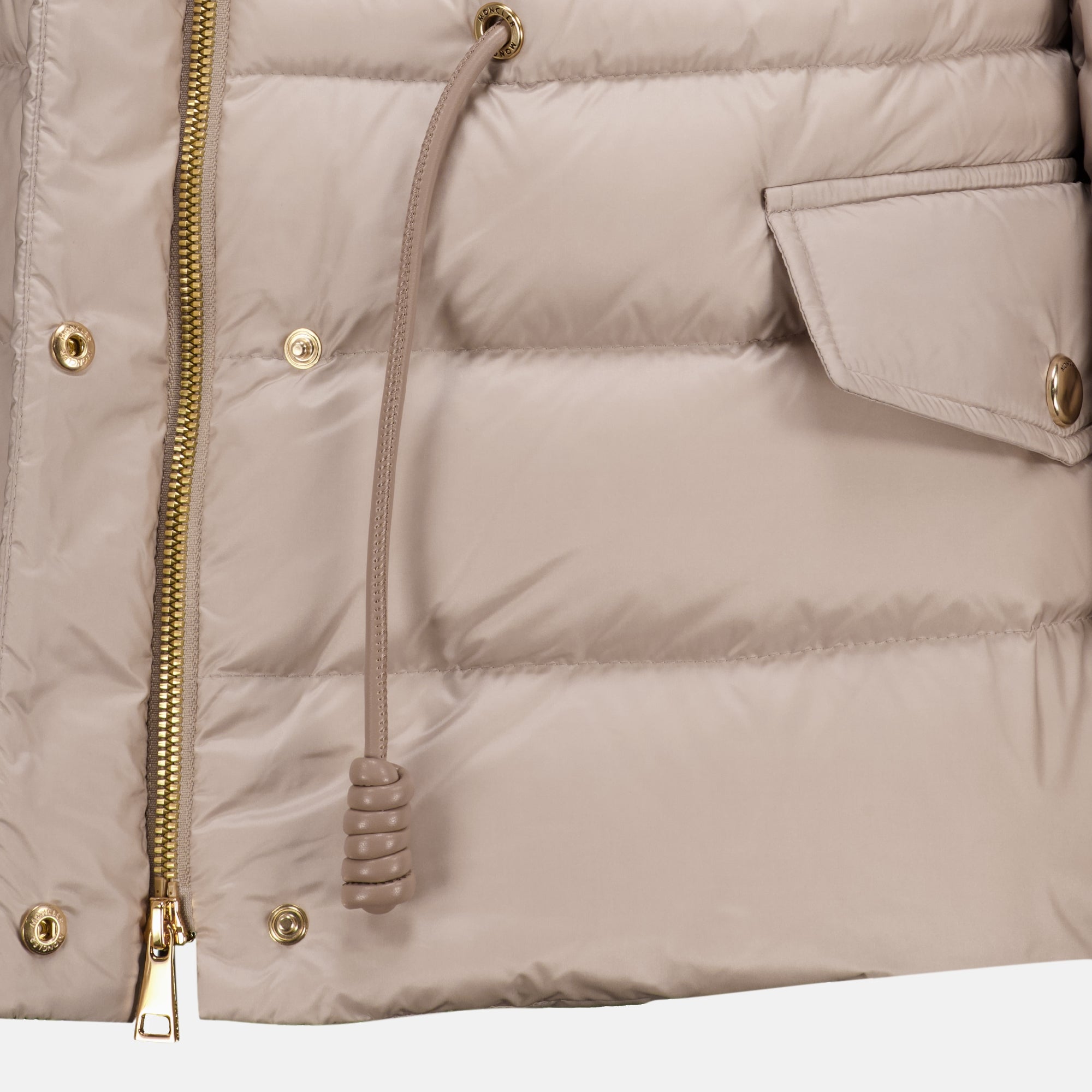 Manteaux Doudoune Raies beige Moncler Beige Femme