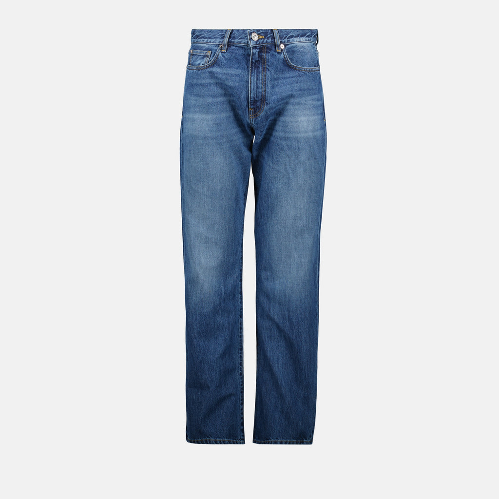 Calças Jeans Straight Versace Azul Homme