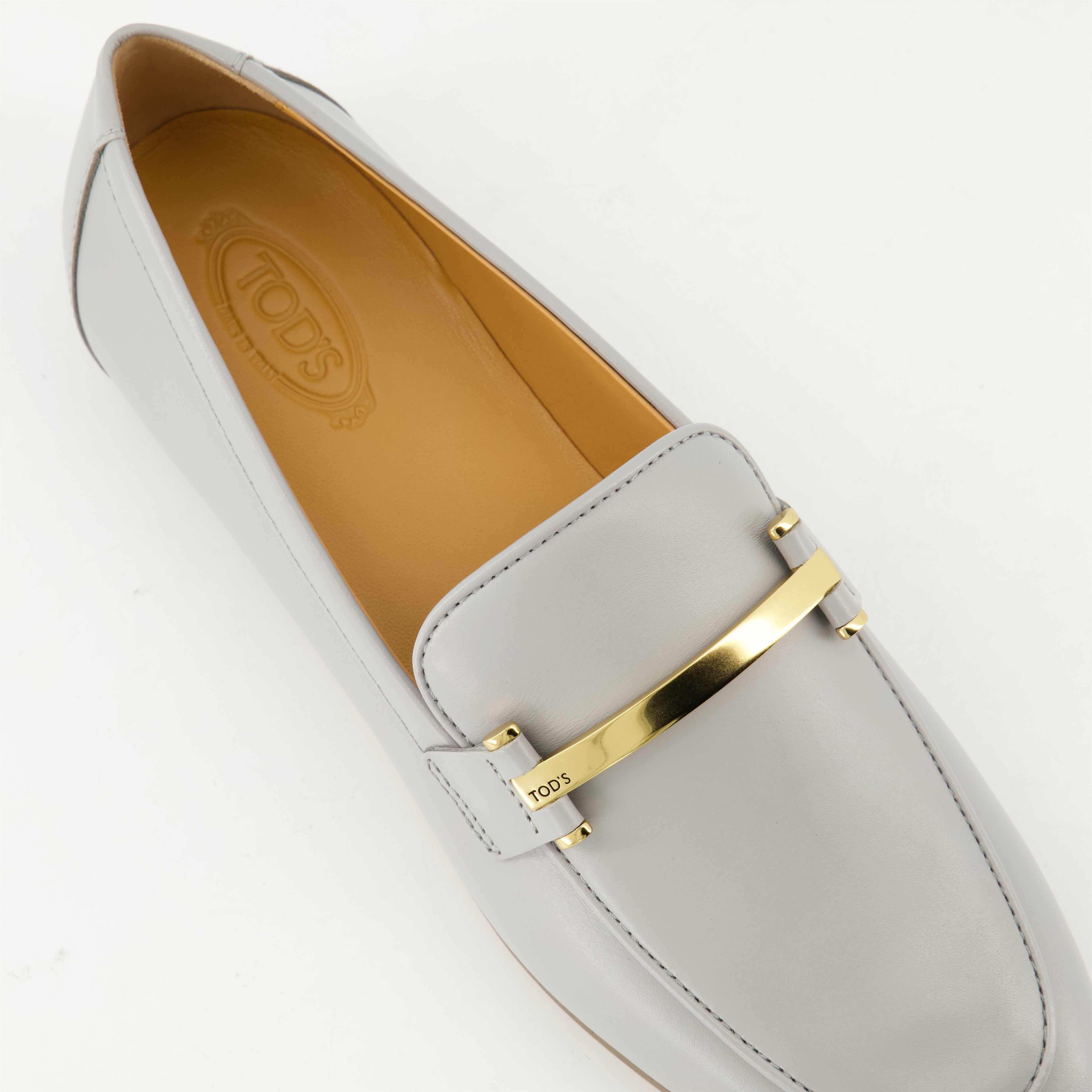 Mocassins Mocassins en cuir lisse Tod's Gris Femme