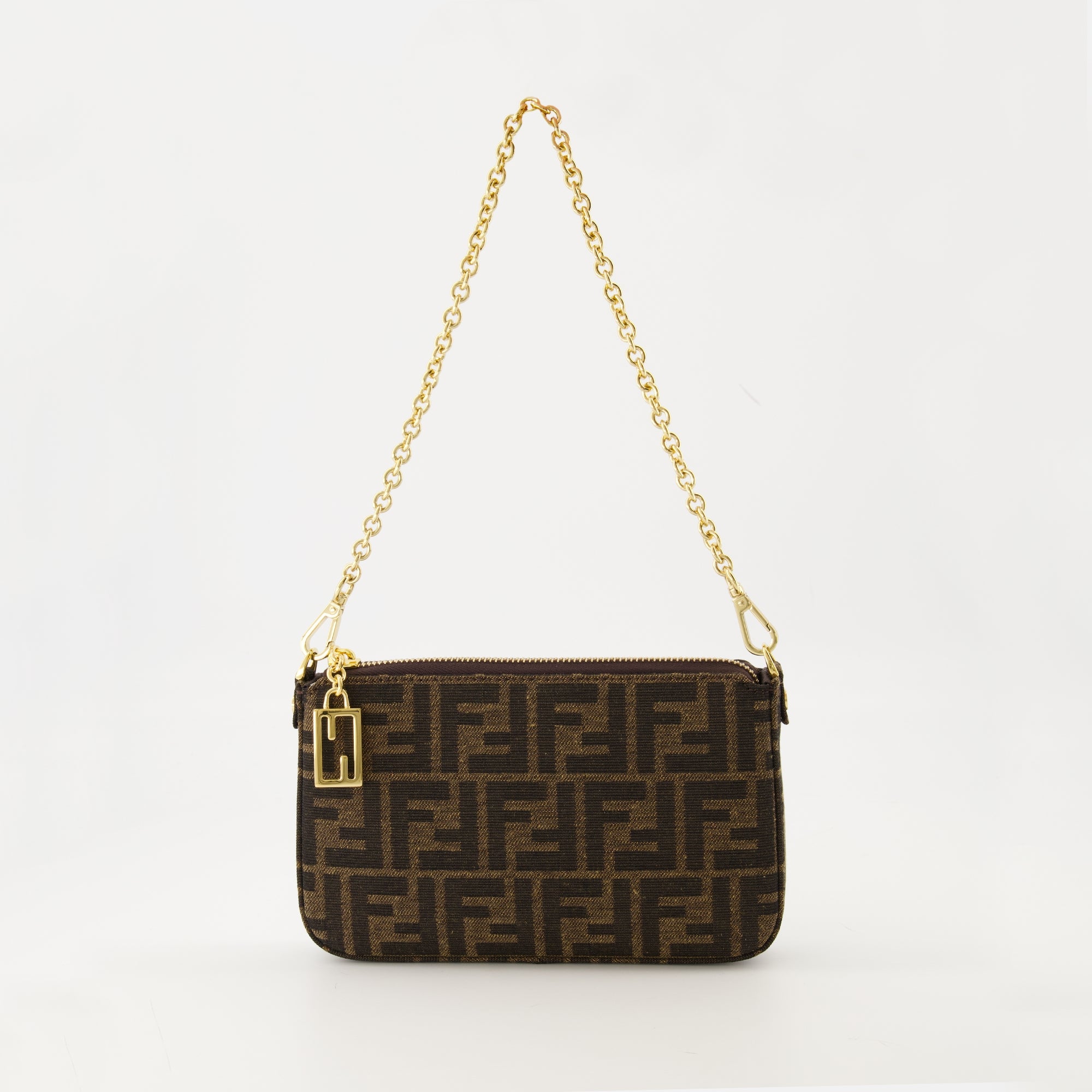 Sacs à main et épaule Baguette Pouch Fendi Marron Femme