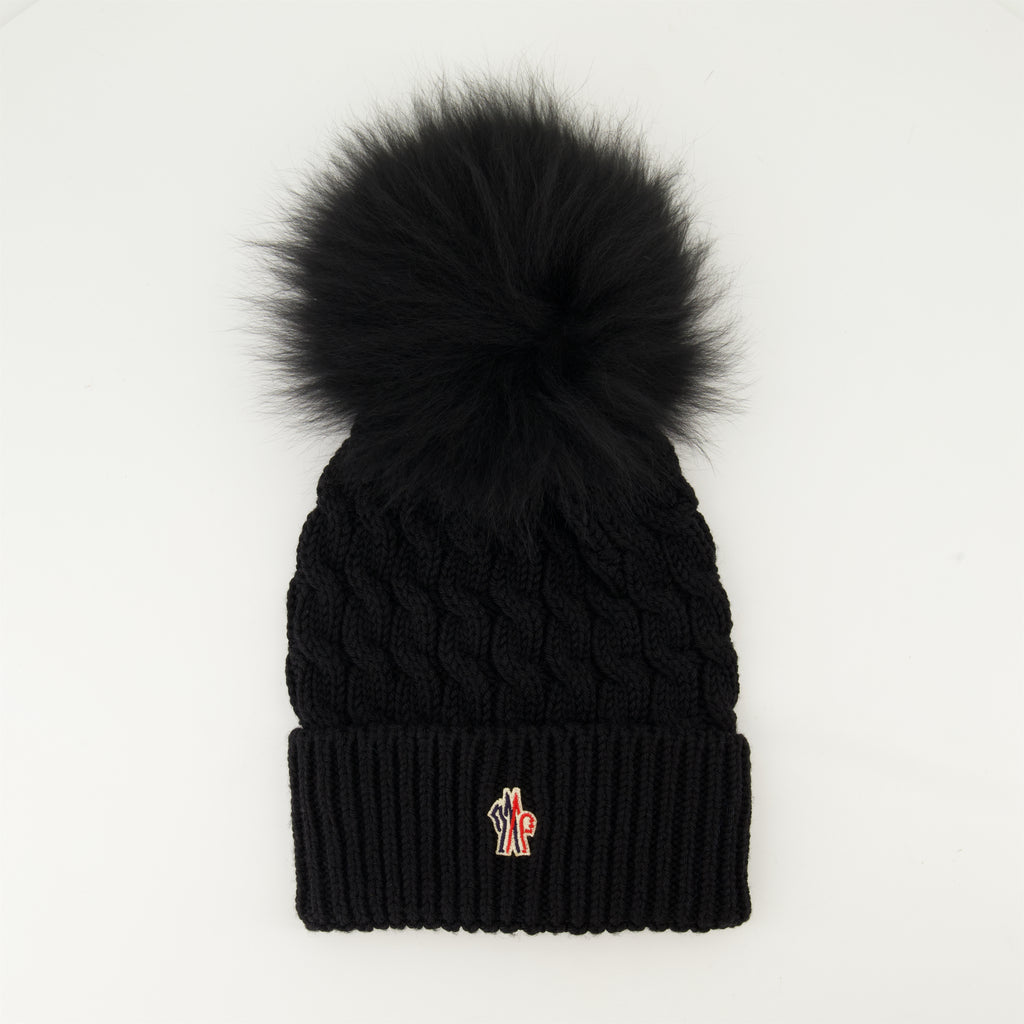 Gorras, sombreros y gorros Bonnet à pompon Moncler Grenoble Negro Femme