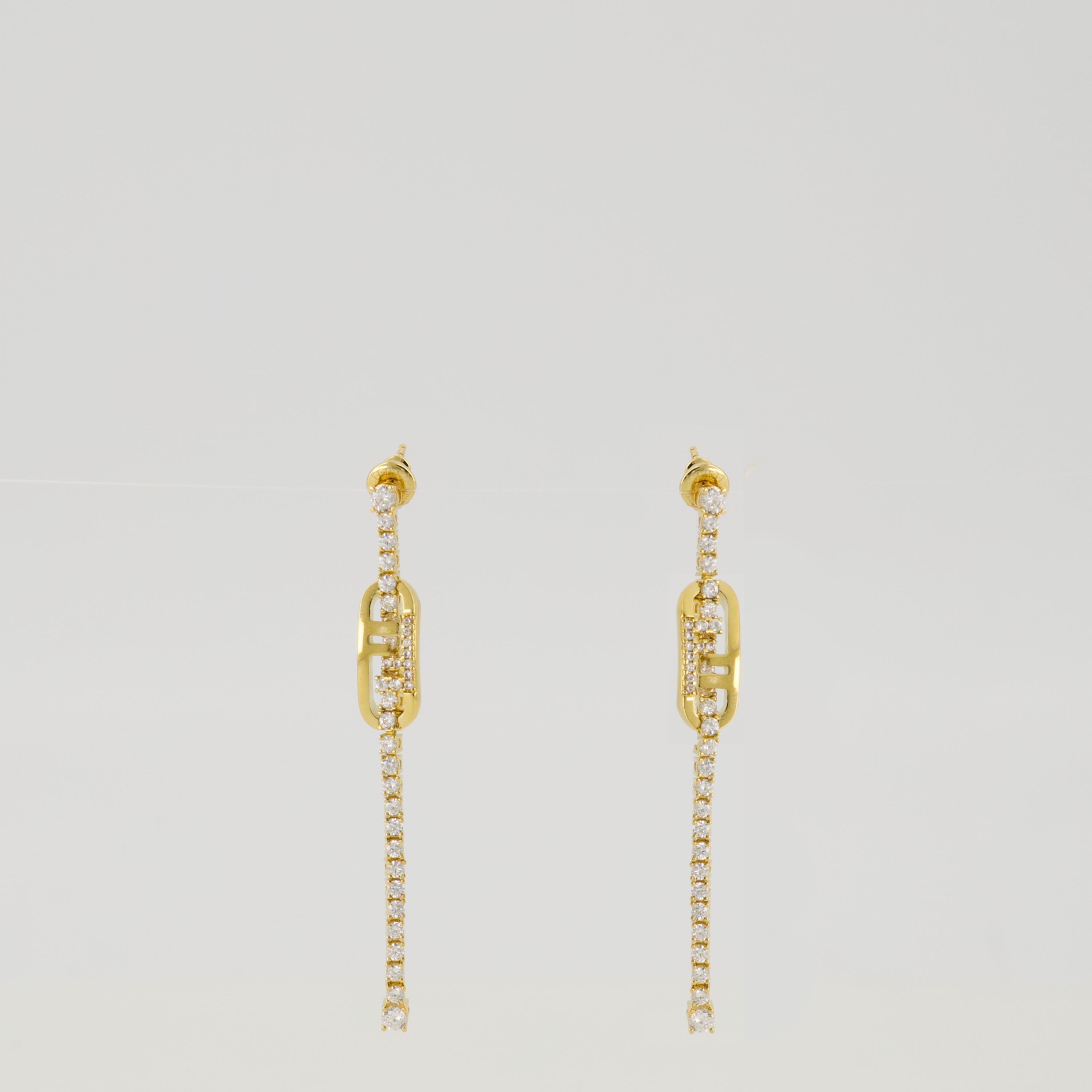 Image de l'article Boucles d'oreilles O'Lock avec cristaux de la marque Fendi pour Femme - Saison Automne-Hiver 2025 - Vue de Face