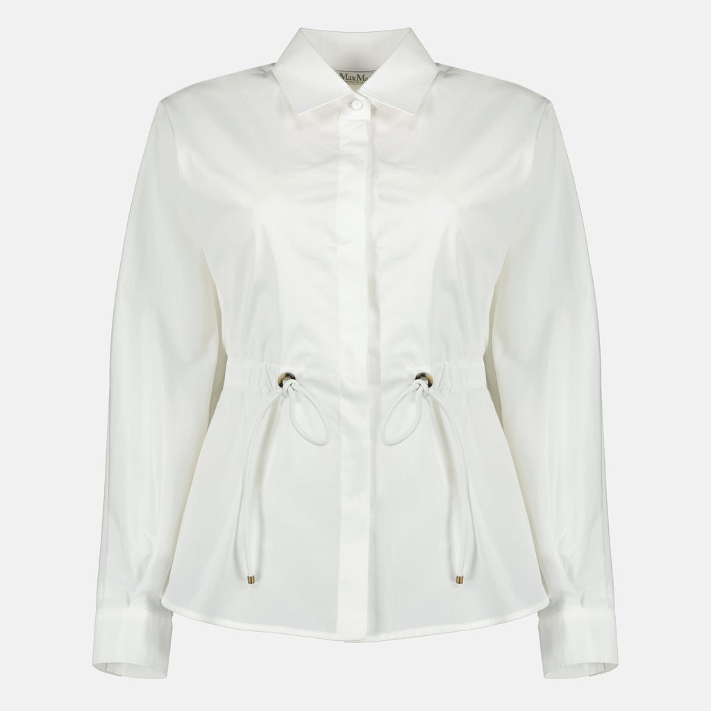 Immagine dell'articolo Camicia bianca in popeline di cotone di Max Mara per Donna - Stagione Primavera-Estate 2026 - Vista Frontale