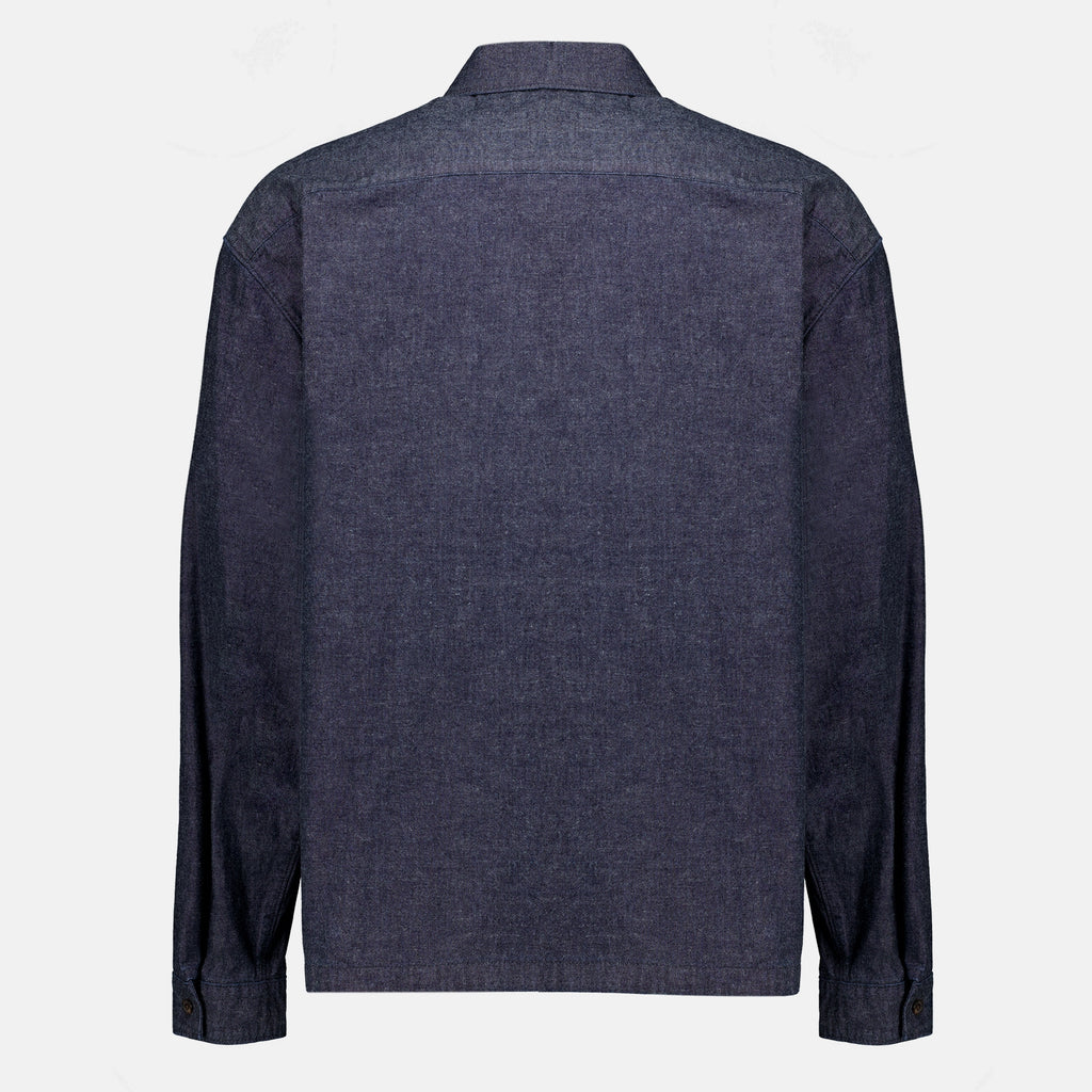 Chemises Camicia Chambray Prada Bleu foncé Homme