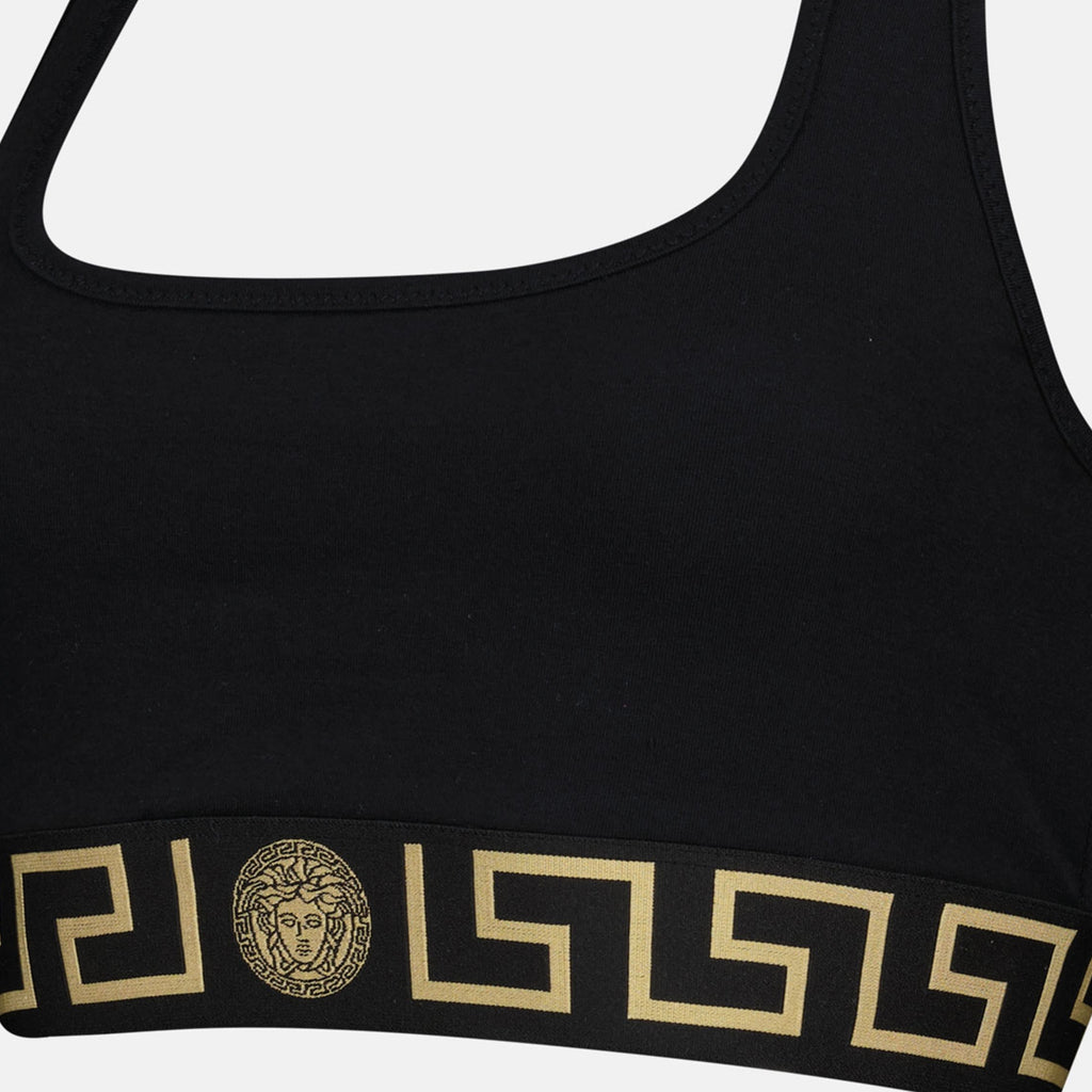 Sous-vêtements et homewear Brassière de sport Medusa Greca Versace Noir Femme