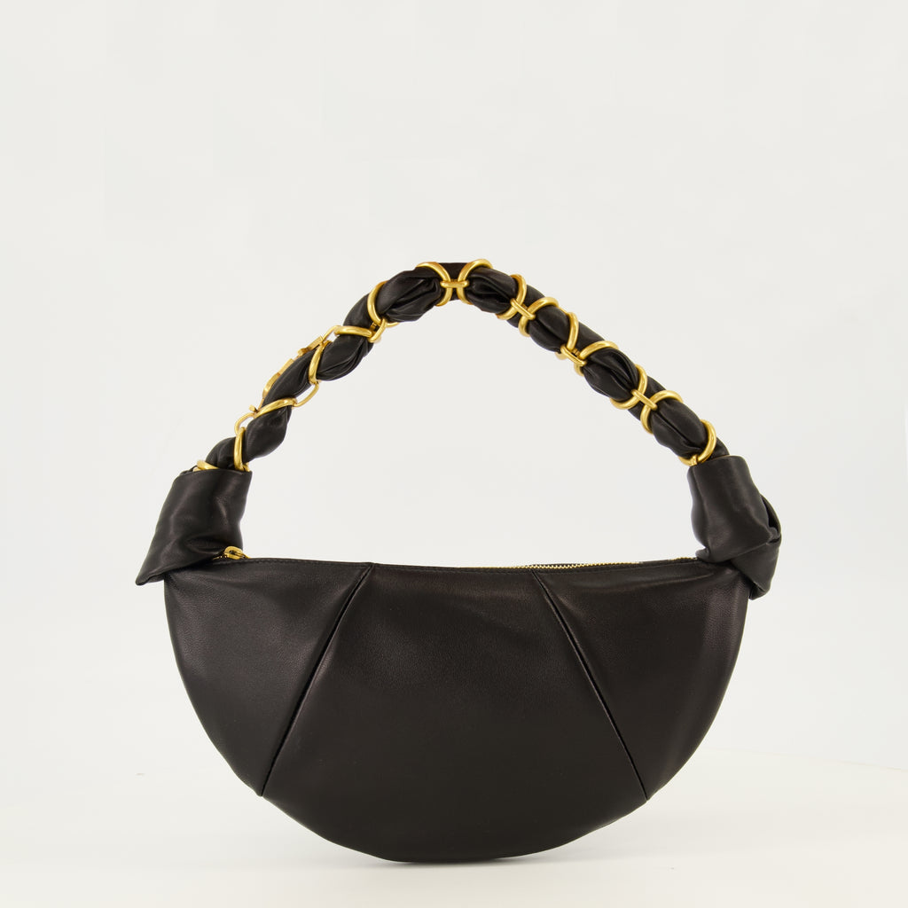 Sacs à main et épaule Borsa Mini Hobo Amalia in Pelle Nera Saint Laurent Noir Femme